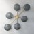 Fabio Ltd Angelo Satin Brass Gray Glass Flush Mount by Fabio Ltd For Sale - Image 4 of 8