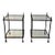 Vintage Claudio Reyes Hand-Forged Iron & Glass Side Tables — Signed Pair For Sale