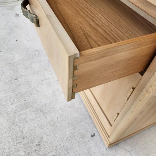 Thomasville Nightstands Blonde Marble Tops Pair For Sale - Image 11 of 12