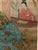 Tan Vintage Chinese Art Scroll Painting Landscape Garden With People Design For Sale - Image 8 of 8