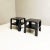 Mario Bellini Italian Black Plastic Square 4 Coffee Tables by Mario Bellini for B&b, 1970s, Set of 2 For Sale - Image 4 of 9
