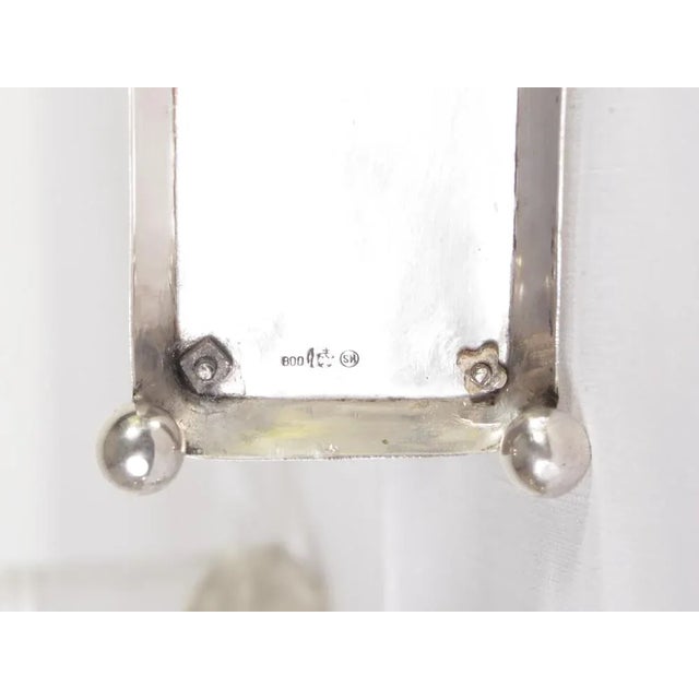 Silver Salt, Pepper, Oil and Vinegar Table Set from Seybold & Hirschhauer, 1910s, Set of 4 For Sale - Image 9 of 12