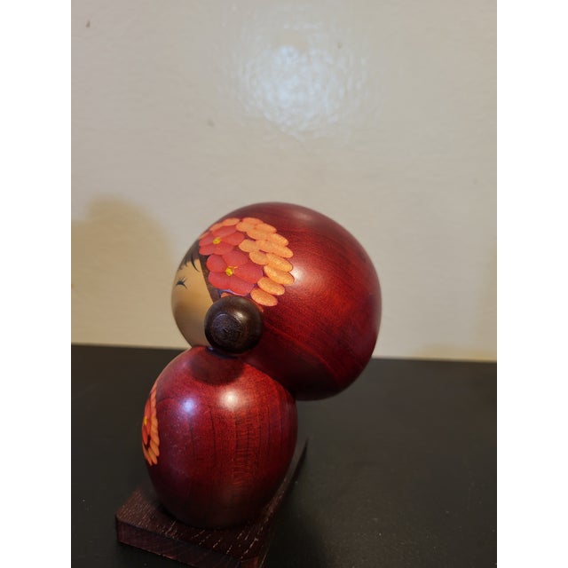 Japanese Japanese Wooden Kokeshi Doll Izu Inatori Girl Naruko For Sale - Image 3 of 12
