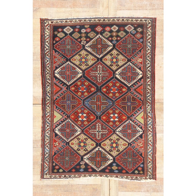 Late 19th Century Persian Bakhtiari Rug, 04'06 X 06'03 For Sale - Image 10 of 10