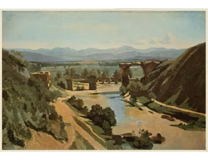 1930s After Camille Corot "The Narni Bridge", First Edition Swiss Photogravure