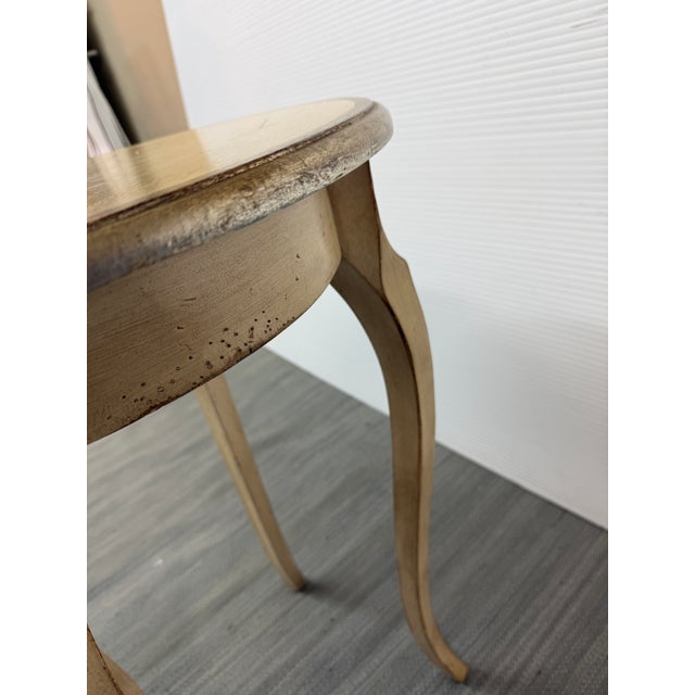 Antique White Antique Florentine Style Round Accent Table For Sale - Image 8 of 12