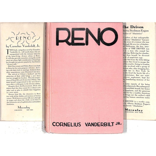 Traditional "Reno" 1929 Vanderbilt, Cornelius Jr. For Sale - Image 3 of 9