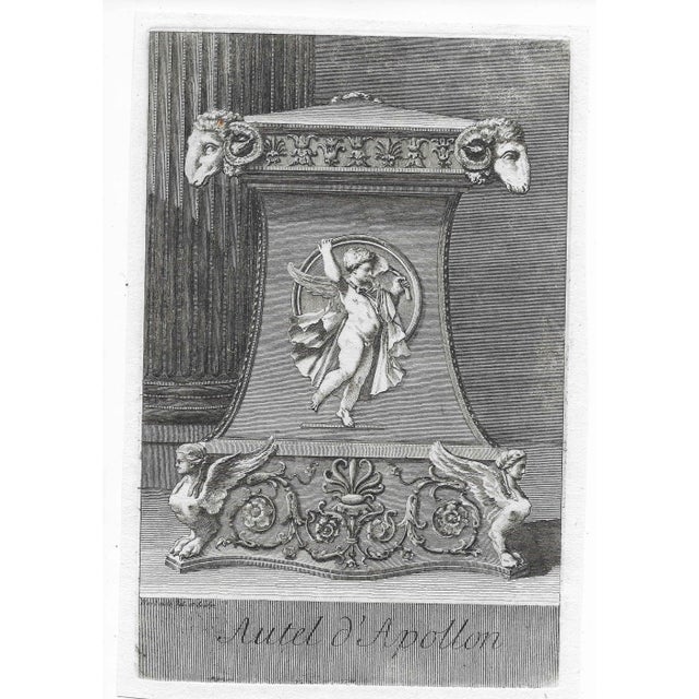 Antique Altar of Apollo Neoclassical Engraving Chairish