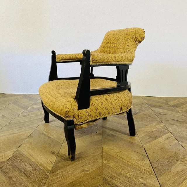 Edwardian English Low Armchair, 1900s For Sale - Image 5 of 11
