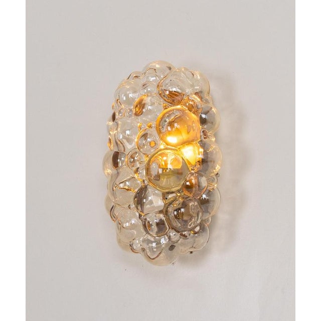 Amber Bubble Glass Sconce by Helena Tynell for Limburg, Germany, 1960s For Sale - Image 10 of 16