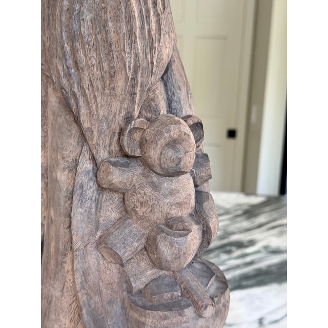 Vintage Hand Carved Wooden Old-World Scandanavian Santa For Sale - Image 10 of 12