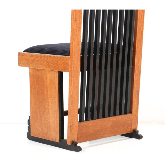 Art Deco Modernist Oak High Back Dining Room Chairs from Architect Caspers, 1920s, Set of 6 For Sale - Image 6 of 18