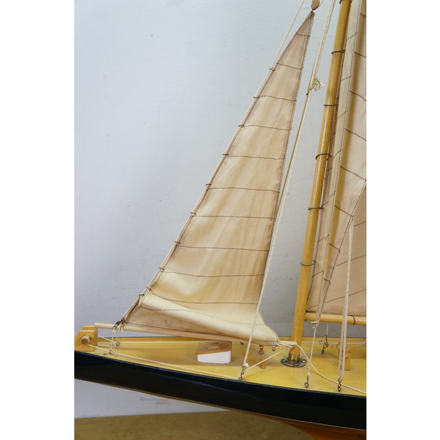 Vintage Columbia Americas Cup Nautical Sailboat Yacht Model 47" For Sale - Image 14 of 18