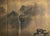 C. 1960s Shōwa Era Japanese Monochrome Byobu Screen "Landscape With Mountains" For Sale - Image 13 of 18