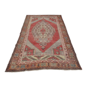Floral Anatolian Vintage Wool Rug