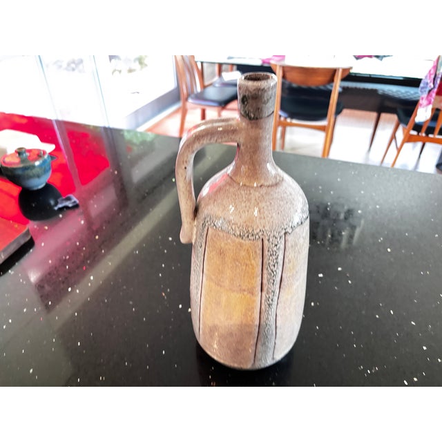 The Argonautes Collective, composed of Isabelle Ferlay and Frederique Bourguet, glazed ceramic bottle vase with geometric...