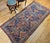 Vintage Kurdish Tribal Rug, Hand-Knotted Wool, Geometric Pattern, Blue & Rust-Red, 4x8 For Sale - Image 14 of 14