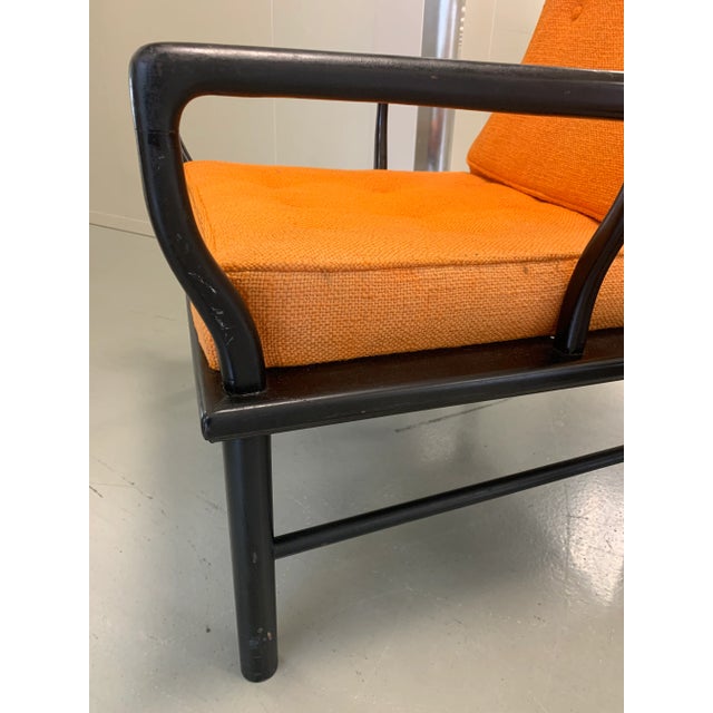 Black Mid 20th Century Modern Painted Armchairs - a Pair For Sale - Image 8 of 12