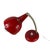 Vintage Red Desk Lamp with Brass Neck For Sale - Image 3 of 7