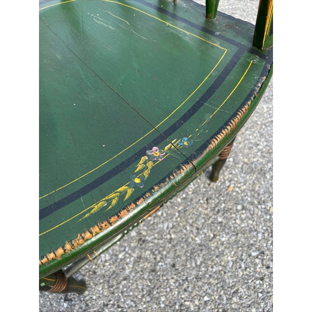 Antique Pennsylvania Paint Decorated Barrel Back Windsor Armchair, Circa 1890’s For Sale - Image 6 of 12