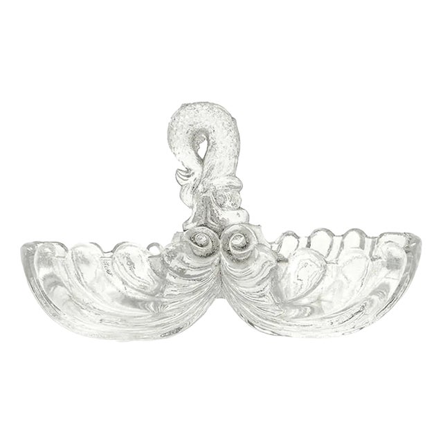 Art Nouveau Salt and Pepper Holder by Niemen Glassworks, Poland, 1920s For Sale