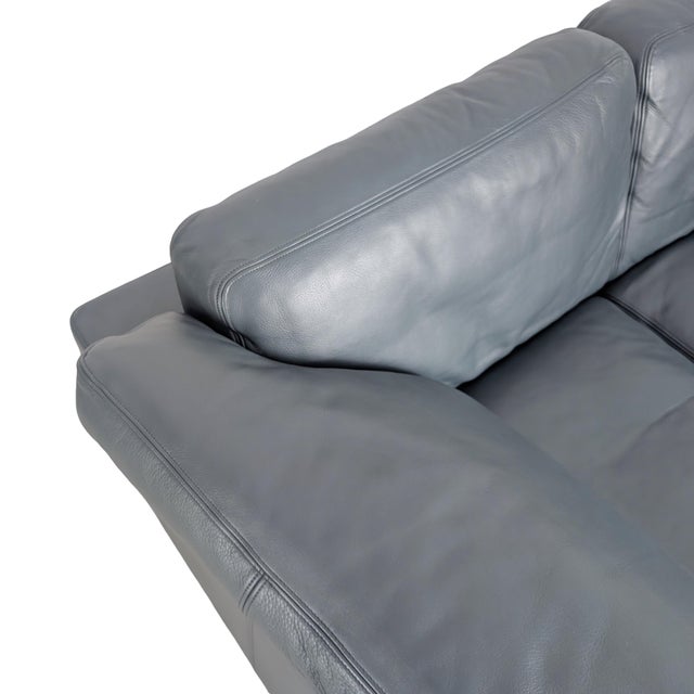 Gray Vintage DS 17 Two-Seater Sofa in Leather from de Sede For Sale - Image 8 of 11