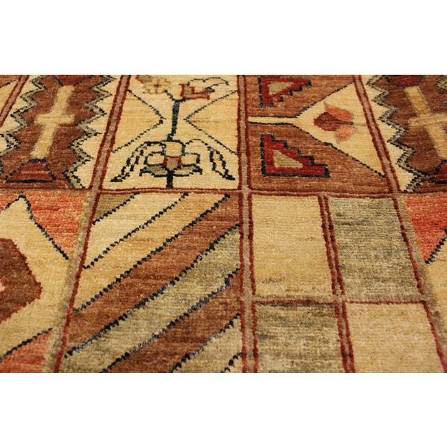 1990s Contemporary Gabbeh Beige/Brown Wool Rug - 3'0'' X 4'10'' For Sale - Image 5 of 10