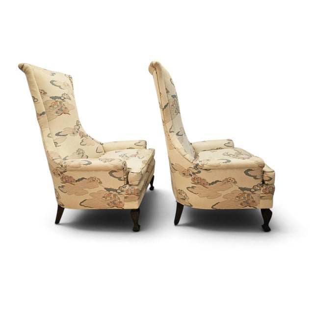 Pair of 1970s Chinoiserie High-Back Throne Chairs, Attributed to Silver Craft For Sale - Image 4 of 14