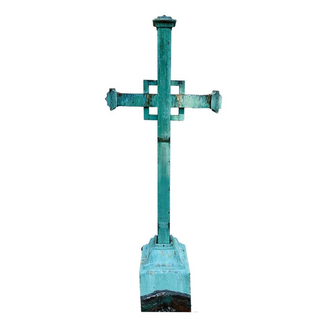 Antique Heavy Bronze Cross For Sale