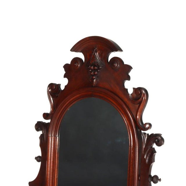 Antique Rococo Walnut 3-Drawer Marble Top Dresser & Mirror C1890 For Sale - Image 12 of 16