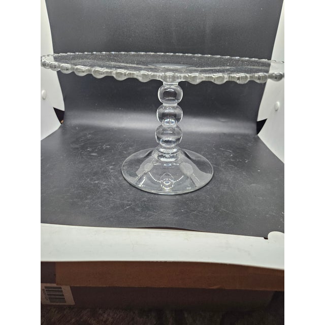 American Vintage Imperial Glass Company Cake Stand, "Candlewick" Pattern For Sale - Image 3 of 3