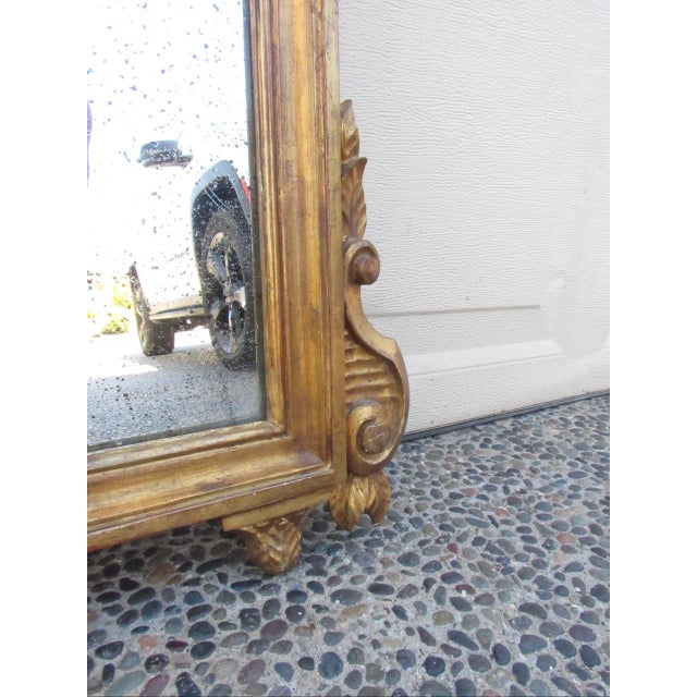 Antique Italian Neoclassical Style Giltwood Mirror For Sale - Image 17 of 18