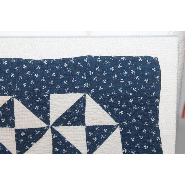 19th Century Mini Pieced Broken Dishes Doll Quilt For Sale In Los Angeles - Image 6 of 6