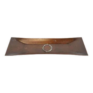 Heintz Arts & Crafts Sterling Silver on Bronze Pen Tray