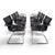 Visitor Chairs in Leather and Chrome by Mart Stam and Marcel Breuer for Matteo Grassi, 1970, Set of 6 For Sale - Image 9 of 18