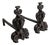 18th Century Louis XV Fire Dogs in Wrought Iron, France, Set of 2 For Sale