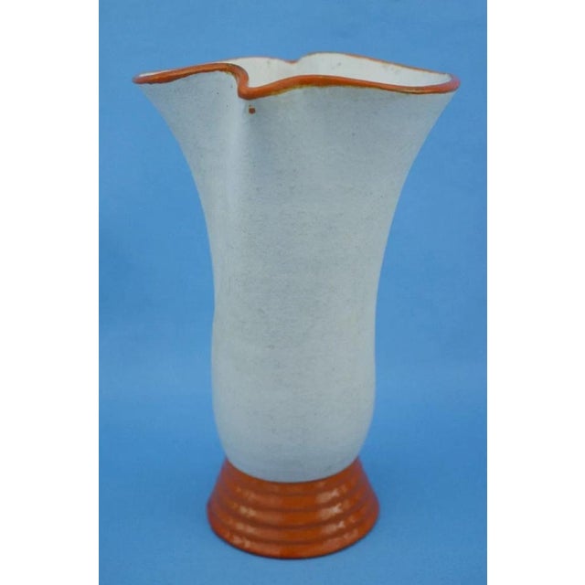 20th Century Art Deco Ceramic Vase with Futuristic Elements by Manlio Trucco for La Fenice, Albisola, Italy, 1920s For Sale - Image 3 of 18