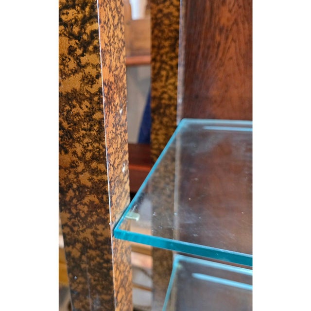 Pair of Mid 20th Century John Widdicomb[Unsigned] Faux Tortoiseshell and Glass Etageres, Attributed For Sale In Washington DC - Image 6 of 11