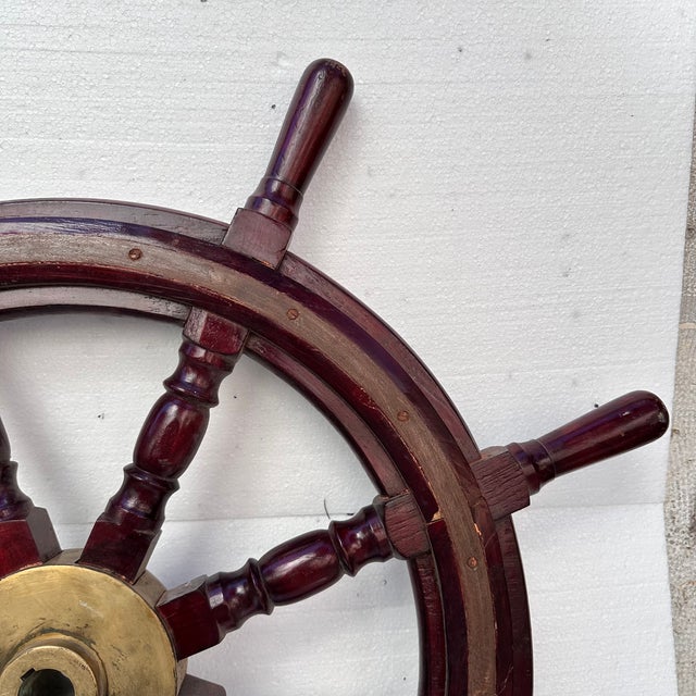 Antique Napoleon III Ships Wheel, 1885 For Sale - Image 12 of 18