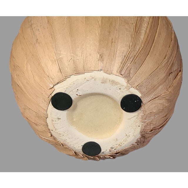 Late 20th Century Vintage Inspired by Nature Glazed Pottery Decanter Sea-Grass and Bamboo Leaves For Sale - Image 5 of 5