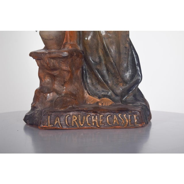 La Cruche Cassée Jug Figurine in Clay, France, 1950s For Sale - Image 9 of 11