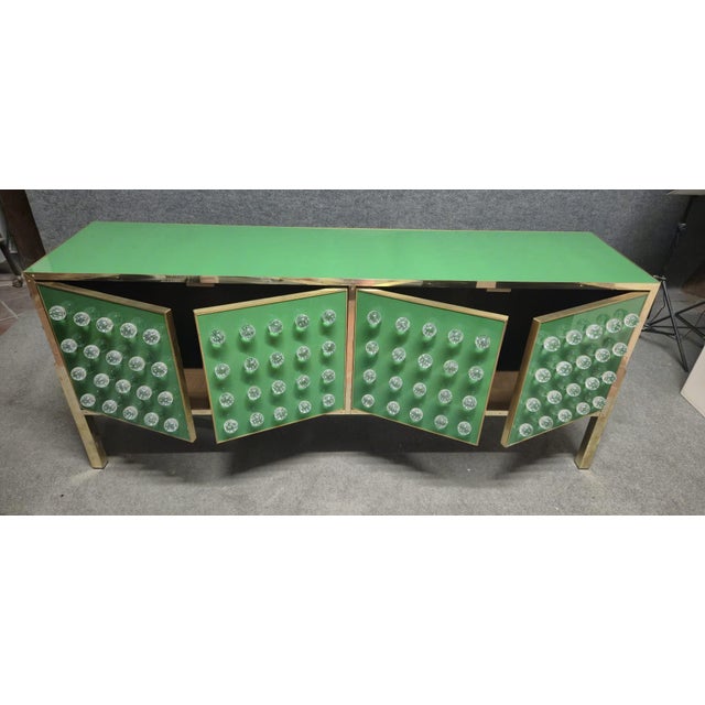 Brass and Murano Glass Sideboard with 120 Fused Spheres from Justfurnituress SRL For Sale - Image 17 of 18