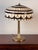 Brass Vintage Tiffany Revival Leaded Stained Glass Table Lamp With Cast Brass Tree-Form Base For Sale - Image 8 of 12
