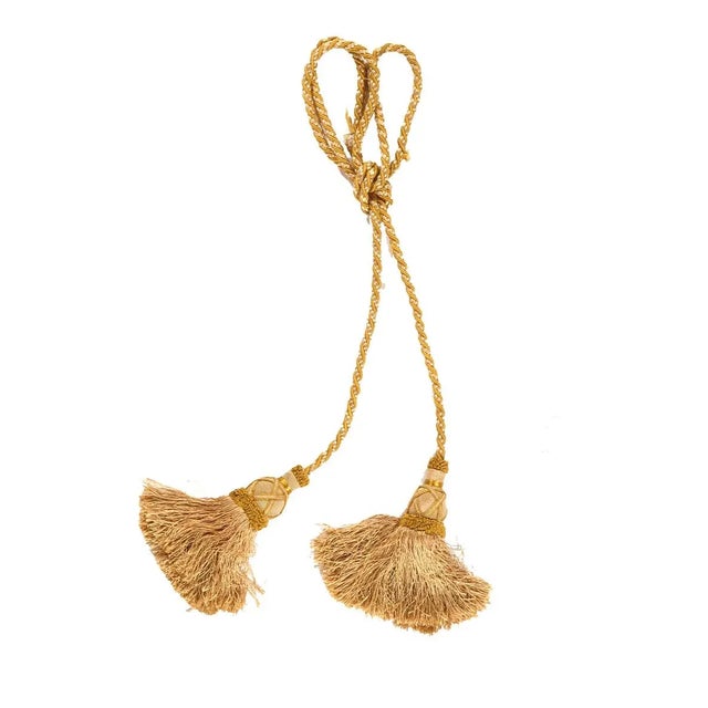 Traditional Vintage Pasargad Crocker Double Tassel Tieback For Sale - Image 3 of 3