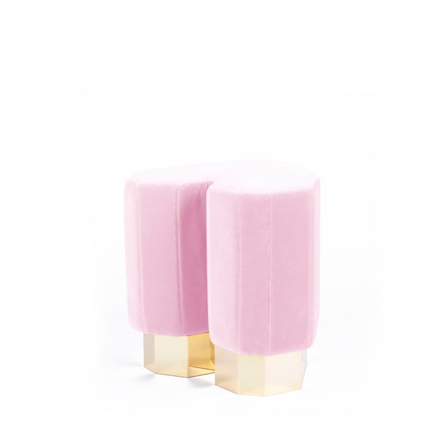 Light Pink Queen Heart Stools by Royal Stranger, Set of 4 For Sale - Image 6 of 18