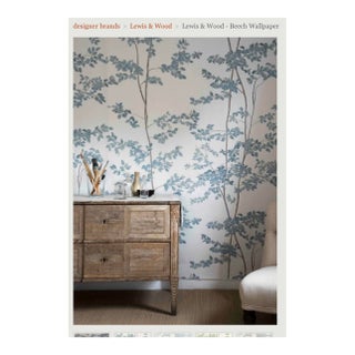 Lewis and Wood Beech - Widewidth Wallpaper Bluegrass Color For Sale
