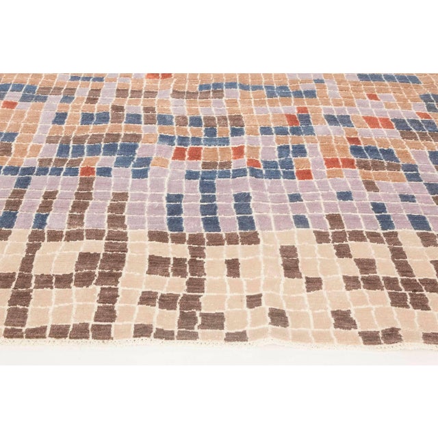 Modern Multi-Color POOL Tile Geometric Design Rug by Doris Leslie Blau For Sale In New York - Image 6 of 8