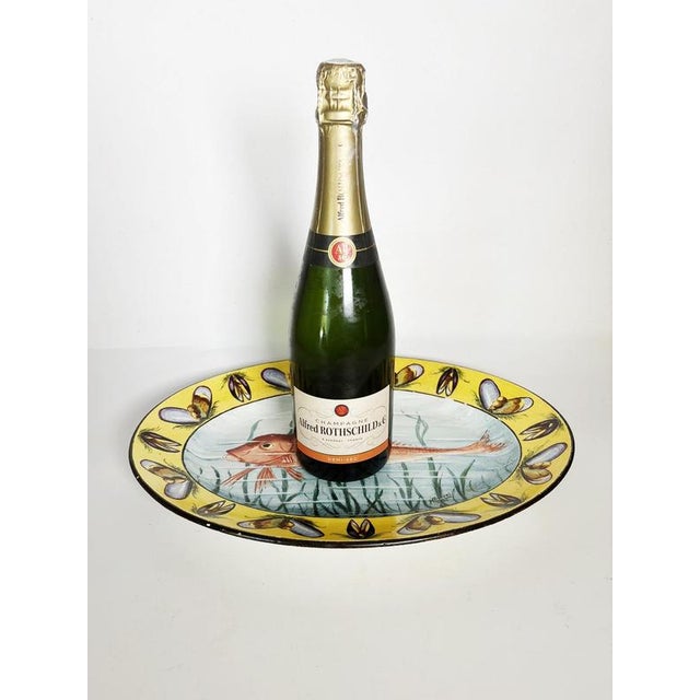 Ceramic Dish with Fish Decoration, France, 1960s For Sale - Image 4 of 16