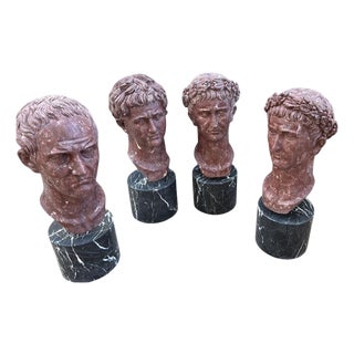 Italian Artist, Emperor Busts, Late 20th Century, Marble, Set of 4 For Sale