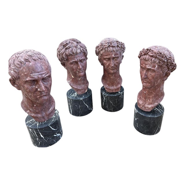 Italian Artist, Emperor Busts, Late 20th Century, Marble, Set of 4 For Sale
